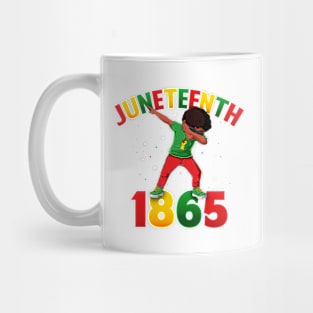 Juneteenth Dabbing Black King Melanin Brown Skin Boys Dab Mug